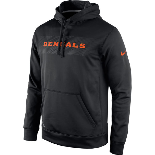 Men Cincinnati Bengals Nike KO Speed Wordmark Performance Hoodie  Black